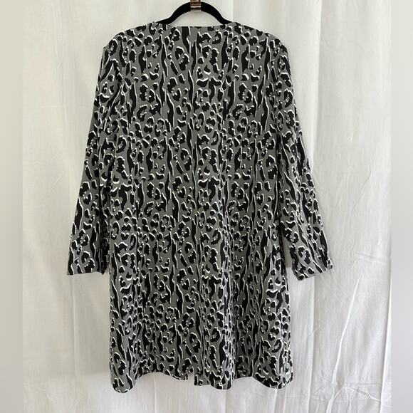 Alfani Women's A-Line Gray Animal Print Jacket Size XL - Picture 6 of 7